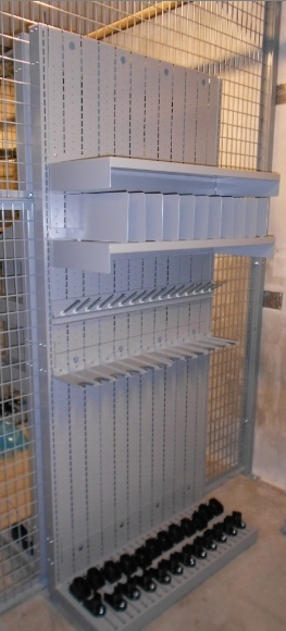 Weapon Shelving with pistol pegs, shelves, dividers and more