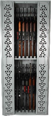 Combat Weapon Rack storing 24 shotguns
