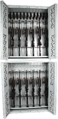 Stackable Weapon Racks storing SOPMOD M-4s